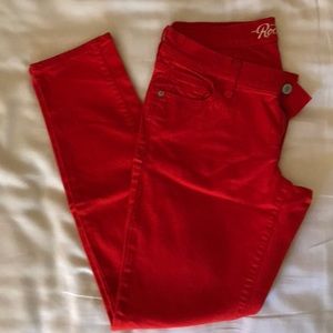Old Navy Rockstar RED jeans size 10